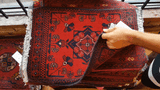 26403- Khal Mohammad Afghan Hand-Knotted Authentic/Traditional/Rug/Size: 2'0" x 1'4"/61cm x 41cm