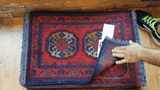 26417 - Khal Mohammad Afghan Hand-Knotted Authentic/Traditional/Rug/Size: 2'0" x 1'3"/61cmx 38cm