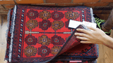 26418. - Khal Mohammad Afghan Hand-Knotted Authentic/Traditional/Rug/Size: 1'9" x 1'5"/53cm x 43cm