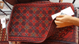 26462 - Khal Mohammad Afghan Hand-Knotted Authentic/Traditional/Rug/Size: 2'1" x 1'3"/64cm x 15cm