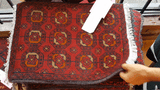 26471- Khal Mohammad Afghan Hand-Knotted Authentic/Traditional/Rug/Size: 2'1" x 1'3"/64cm x 38cm