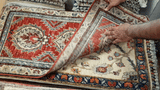 26503-Chobi Ziegler Hand-Knotted/Handmade Afghan Rug/Carpet Modern Authentic/Size: 3'3" x 1'6"/99cm x 46cm