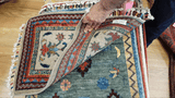 26575 -  Hand-knotted Contemporary Chobi Ziegler /Modern Carpet/Rug / Size: 2'0" x1'3"/61cm x 38cm