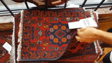 26586 - Khal Mohammad Afghan Hand-Knotted Authentic/Traditional/Rug/Size: 2'0" x 1'3"/61cm x 38cm