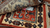 26655 - Chobi Hand-Knotted/Handmade Afghan Tribal/Nomadic Authentic/Size: 2'0" x 1'3"/61cm x 38cm