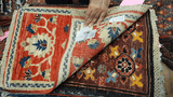 26657 - Chobi Hand-Knotted/Handmade Afghan Tribal/Nomadic Authentic/Size: 2'0" x 1'3"/61cm x 38cm