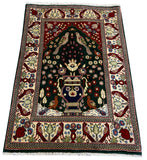 26742-Sarough Hand-Knotted/Handmade Persian Rug/Carpet Traditional Authentic/ Size: 3'2"x 2'3"/97cm x 69cm