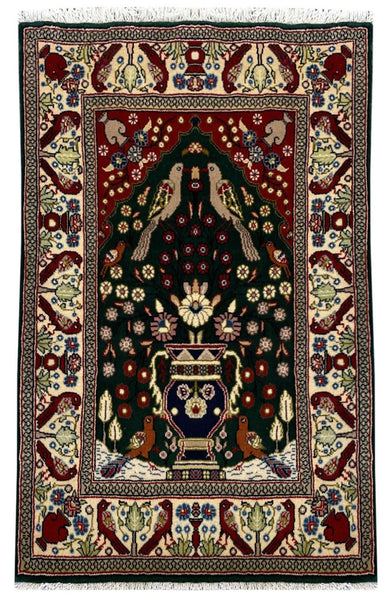 26742-Sarough Hand-Knotted/Handmade Persian Rug/Carpet Traditional Authentic/ Size: 3'2"x 2'3"/97cm x 69cm