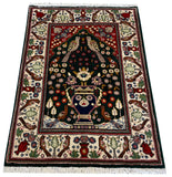 26747-Sarough Hand-Knotted/Handmade Persian Rug/Carpet Traditional Authentic/ Size: 3'3"x 2'4"/99cm x 71cm