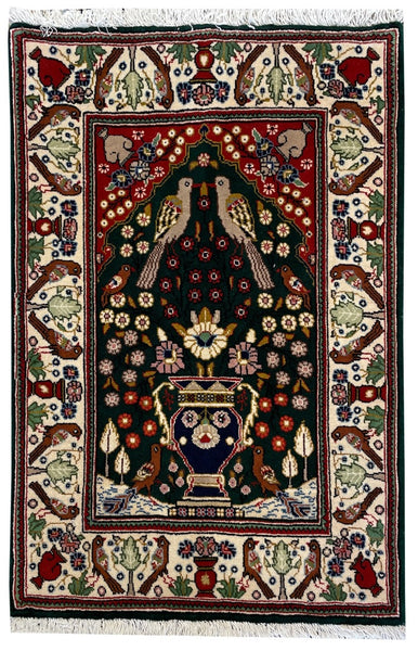 26747-Sarough Hand-Knotted/Handmade Persian Rug/Carpet Traditional Authentic/ Size: 3'3"x 2'4"/99cm x 71cm
