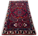 26789-Hamadan Hand-Knotted/Handmade Persian Rug/Carpet Tribal/Nomadic Authentic/ Size: 3'6" x 1'11"/107cm x 58cm