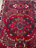 26789-Hamadan Hand-Knotted/Handmade Persian Rug/Carpet Tribal/Nomadic Authentic/ Size: 3'6" x 1'11"/107cm x 58cm