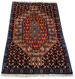 26818-Senneh Hand-Knotted/Handmade Persian Rug/Carpet Tribal/Nomadic Authentic/Size: 3'0" x 2'1"/91cm x 64cm