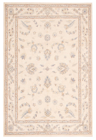 27157- Royal Ushak Hand-Knotted/Handmade Indian Rug/Carpet Traditional/Authentic/Size: 9'0" x 6'2"/274cm x 188cm