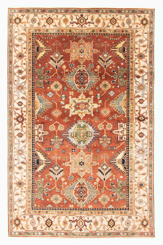 27144- Royal Heriz Hand-Knotted/Handmade Indian Rug/Carpet Traditional/Authentic/Size: 9'1" x 5'10"/277cm x 178cm
