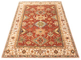 27144- Royal Heriz Hand-Knotted/Handmade Indian Rug/Carpet Traditional/Authentic/Size: 9'1" x 5'10"/277cm x 178cm
