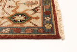 27144- Royal Heriz Hand-Knotted/Handmade Indian Rug/Carpet Traditional/Authentic/Size: 9'1" x 5'10"/277cm x 178cm
