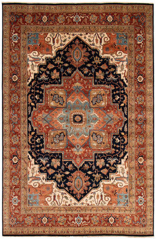 27141- Royal Heriz Hand-Knotted/Handmade Indian Rug/Carpet Traditional/Authentic/Size: 14'10" x 11'9"/452cm x 358cm