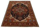 27149- Royal Heriz Hand-Knotted/Handmade Indian Rug/Carpet Traditional/Authentic/Size: 8'11" x 5'10"/272cm x 178cm