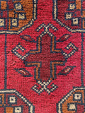 26376- Khal Mohammad Afghan Hand-Knotted Authentic/Traditional/Rug/Size: 2'0" x 1'4"/61cm x 41cm