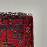 26376- Khal Mohammad Afghan Hand-Knotted Authentic/Traditional/Rug/Size: 2'0" x 1'4"/61cm x 41cm