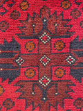 26393- Khal Mohammad Afghan Hand-Knotted Authentic/Traditional/Rug/Size: 2'1" x 1'3"/64cm x 38cm