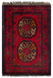 26417 - Khal Mohammad Afghan Hand-Knotted Authentic/Traditional/Rug/Size: 2'0" x 1'3"/61cmx 38cm