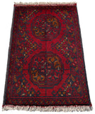 26234 - Khal Mohammad Afghan Hand-Knotted Authentic/Traditional/Rug/Size: 2'1" x 1'4"/53cm x 41cm