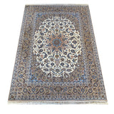 26737- Isfahan Persian Hand-Knotted Authentic/Traditional Carpet/Rug/Silk base/ Size: 10'8'' x 6'9''/325cm x 206cm