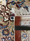 26737- Isfahan Persian Hand-Knotted Authentic/Traditional Carpet/Rug/Silk base/ Size: 10'8'' x 6'9''/325cm x 206cm