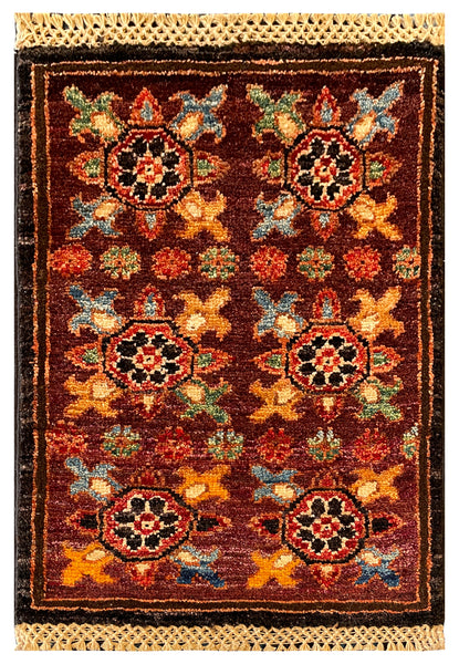 26186 -  Hand-knotted Contemporary Chobi Ziegler /Modern Carpet/Rug / Size: 2'0" x 1'3"/61cm x 38cm