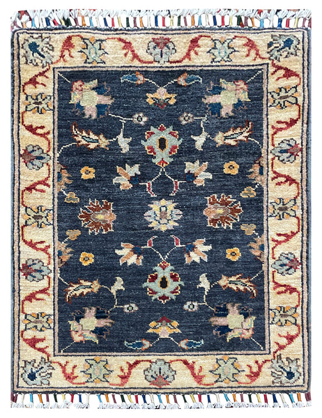26313-Chobi Ziegler Hand-Knotted/Handmade Afghan Rug/Carpet Modern Authentic/Size: 2'9" x 2'0"/84cm x 61cm