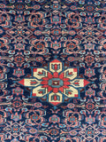 24831-Hamadan Antique(1920-1930) Hand-Knotted/Handmade Persian Rug/Carpet Traditional Authentic/ Size: 6'8" x 4'9"/203cm x 145cm