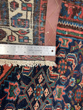 24831-Hamadan Antique(1920-1930) Hand-Knotted/Handmade Persian Rug/Carpet Traditional Authentic/ Size: 6'8" x 4'9"/203cm x 145cm