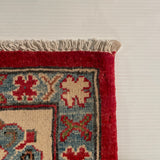 26928-Kazak Hand-Knotted/Handmade Afghan Rug/Carpet Tribal/Nomadic Authentic/ Size: 8'7" x 6'0"/262cm x 183cm
