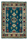 27009-Kazak Hand-Knotted/Handmade Afghan Rug/Carpet Tribal/Nomadic Authentic/ Size: 2'9" x 2'0"/84cm x 61cm
