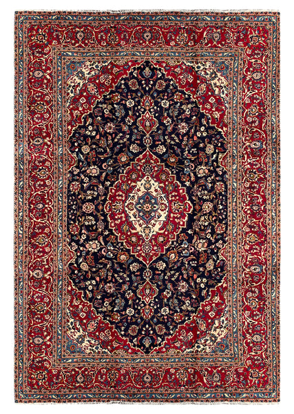 27029-Kashan Hand-Knotted/Handmade Persian Rug/Carpet Traditional/Authentic/Size: 11'7" x 8'1"/353cm x 246cm