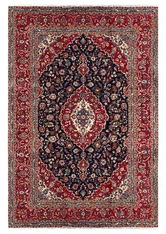 27029-Kashan Hand-Knotted/Handmade Persian Rug/Carpet Traditional/Authentic/Size: 11'7" x 8'1"/353cm x 246cm