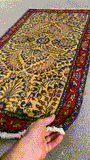 26885-Sarough Hand-Knotted/Handmade Persian Rug/Carpet Traditional Authentic/ Size: 3'5"x 2'0"/104cm x 61cm