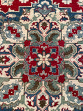 26930-Kazak Hand-Knotted/Handmade Afghan Rug/Carpet Tribal/Nomadic Authentic/ Size: 9'5" x 6'7"/287cm x 201cm