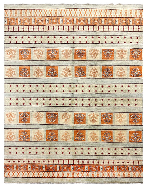 21750-Chobi Ziegler Hand-Knotted/Handmade Afghan Rug/Carpet Modern Authentic/Size: 6'7" x 5'2"/ 206cm x 155cm