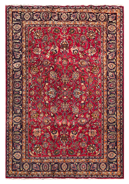 25779-Mashad Hand-Knotted/Handmade Persian Rug/Carpet Traditional Authentic/ Size: 9'8" x 6'6"/295cm x 198cm