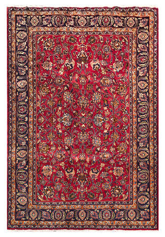 25779-Mashad Hand-Knotted/Handmade Persian Rug/Carpet Traditional Authentic/ Size: 9'8" x 6'6"/295cm x 198cm