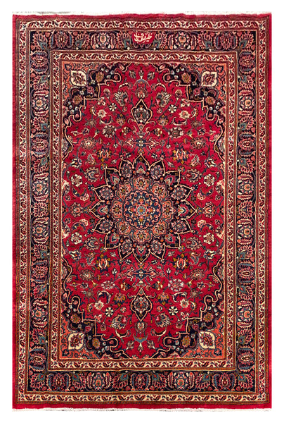 25778-Mashad Hand-Knotted/Handmade Persian Rug/Carpet Traditional Authentic/ Size: 9'10" x 6'6"/300cm x 198cm