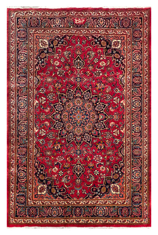 25778-Mashad Hand-Knotted/Handmade Persian Rug/Carpet Traditional Authentic/ Size: 9'10" x 6'6"/300cm x 198cm