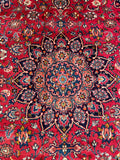 25778-Mashad Hand-Knotted/Handmade Persian Rug/Carpet Traditional Authentic/ Size: 9'10" x 6'6"/300cm x 198cm
