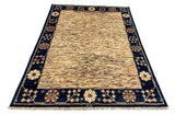 21772 - Chobi Ziegler Hand-Knotted/Handmade Afghan Rug/Carpet Modern Authentic/Size: 6'4" x 4'8"/ 193cm x 142cm