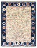 21772 - Chobi Ziegler Hand-Knotted/Handmade Afghan Rug/Carpet Modern Authentic/Size: 6'4" x 4'8"/ 193cm x 142cm