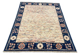 21772 - Chobi Ziegler Hand-Knotted/Handmade Afghan Rug/Carpet Modern Authentic/Size: 6'4" x 4'8"/ 193cm x 142cm