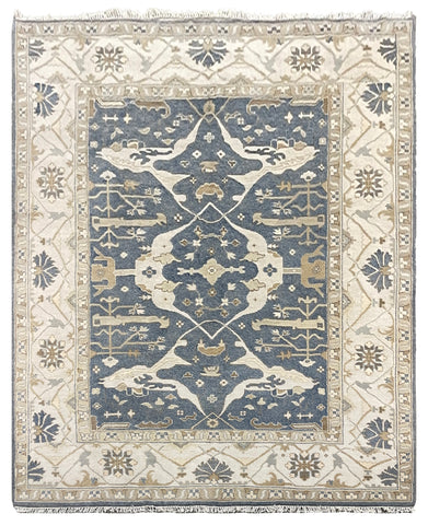 26848- Royal Ushak Hand-Knotted/Handmade Indian Rug/Carpet Traditional/Authentic/Size: 10'3" x 8'1"/312cm x 246cm